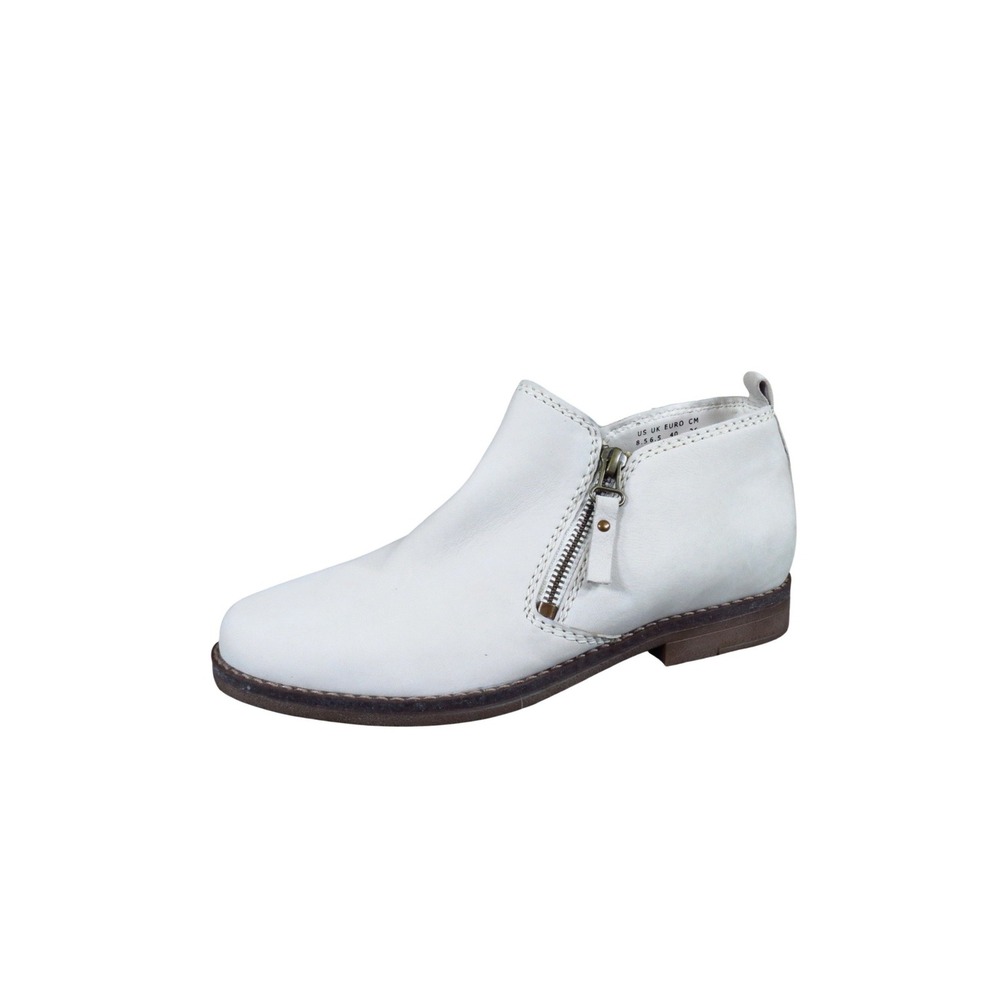 Hush Puppies Mazin Cayto Women Ankle Bootie 8.5 Walking White Leather Boot